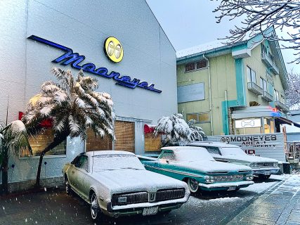 The first snow at Honmoku